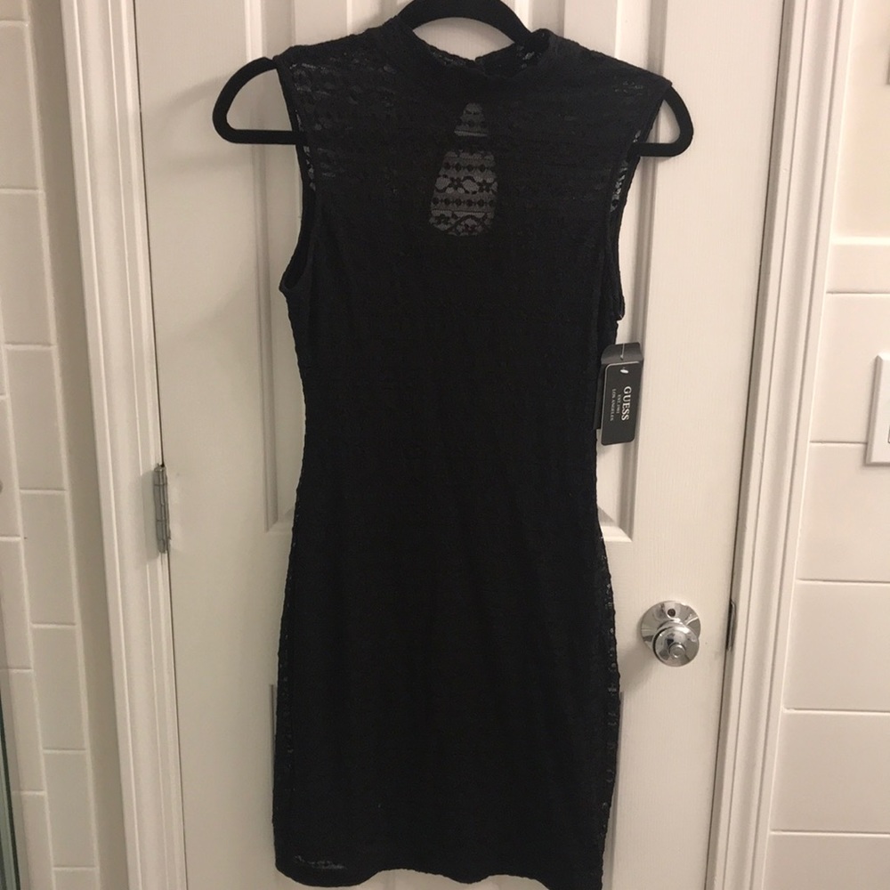 Guess Black Lace Dress NWT